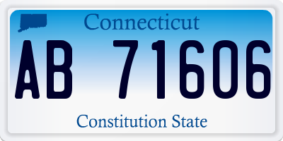 CT license plate AB71606