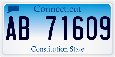 CT license plate AB71609