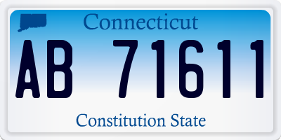 CT license plate AB71611