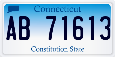 CT license plate AB71613