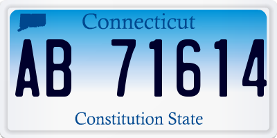 CT license plate AB71614