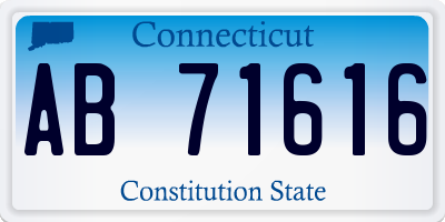 CT license plate AB71616