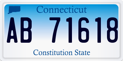 CT license plate AB71618