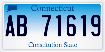 CT license plate AB71619