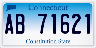 CT license plate AB71621