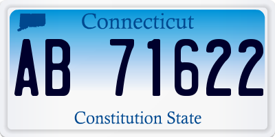 CT license plate AB71622