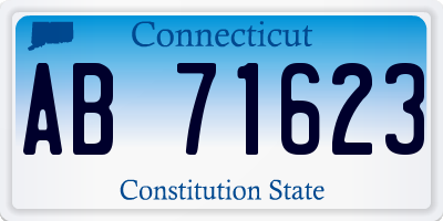 CT license plate AB71623