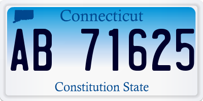 CT license plate AB71625