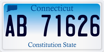 CT license plate AB71626