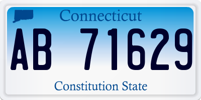 CT license plate AB71629