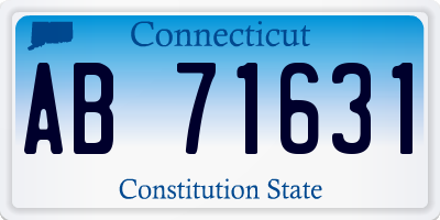 CT license plate AB71631