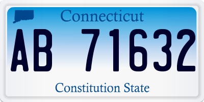 CT license plate AB71632