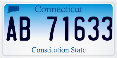 CT license plate AB71633