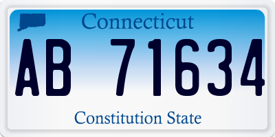 CT license plate AB71634