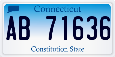 CT license plate AB71636