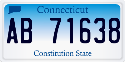 CT license plate AB71638