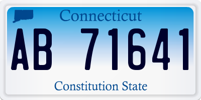 CT license plate AB71641