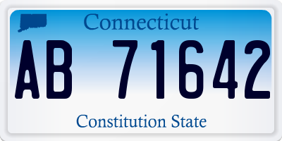 CT license plate AB71642