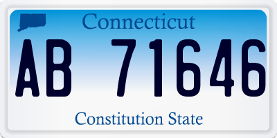 CT license plate AB71646