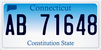 CT license plate AB71648