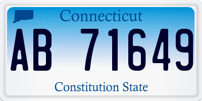 CT license plate AB71649