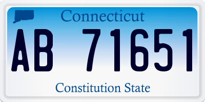 CT license plate AB71651