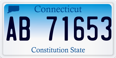 CT license plate AB71653