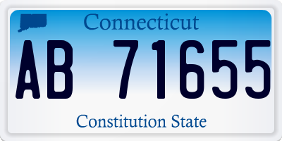 CT license plate AB71655