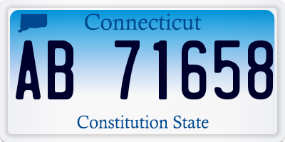 CT license plate AB71658