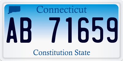 CT license plate AB71659