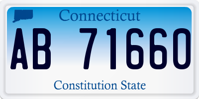 CT license plate AB71660