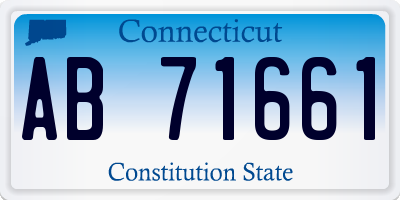 CT license plate AB71661