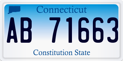 CT license plate AB71663