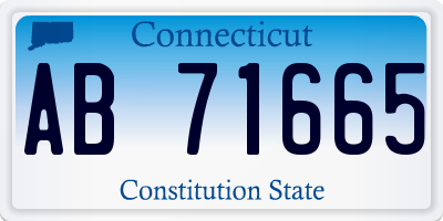 CT license plate AB71665