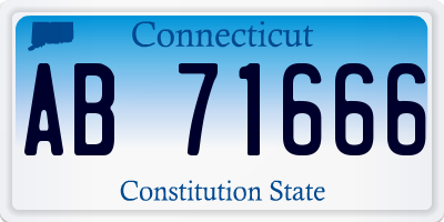 CT license plate AB71666