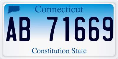 CT license plate AB71669