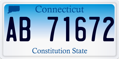 CT license plate AB71672