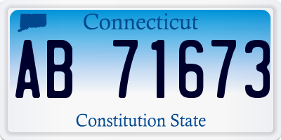 CT license plate AB71673