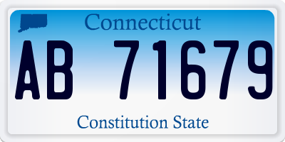 CT license plate AB71679