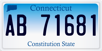 CT license plate AB71681