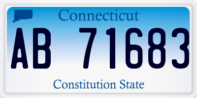 CT license plate AB71683