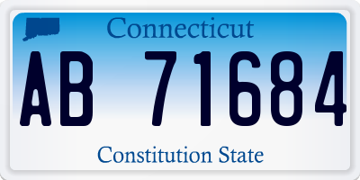 CT license plate AB71684