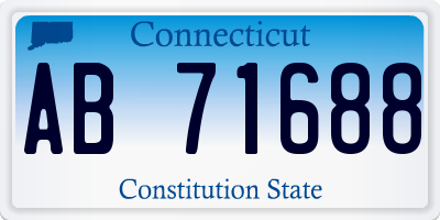 CT license plate AB71688