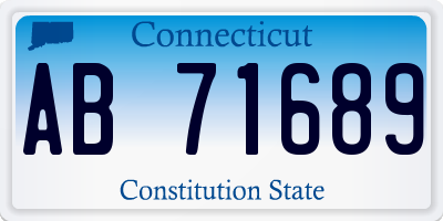 CT license plate AB71689