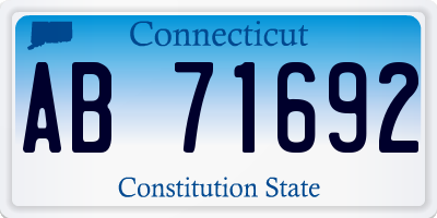 CT license plate AB71692