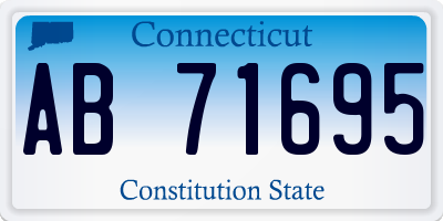 CT license plate AB71695