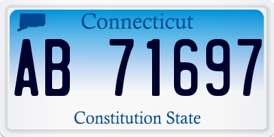 CT license plate AB71697