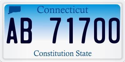 CT license plate AB71700