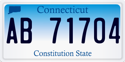 CT license plate AB71704