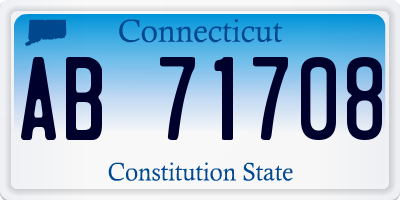 CT license plate AB71708